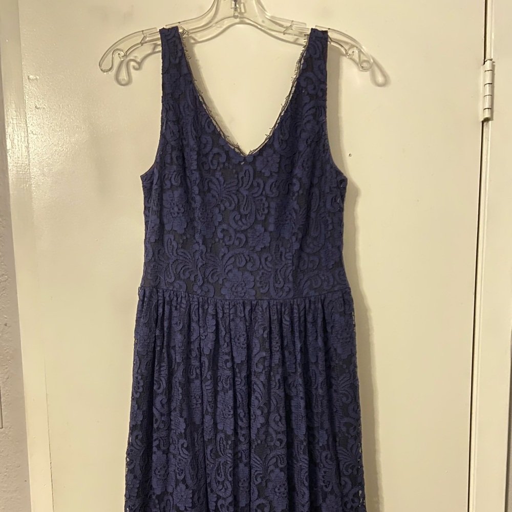Navy blue lace mini dress - size 6